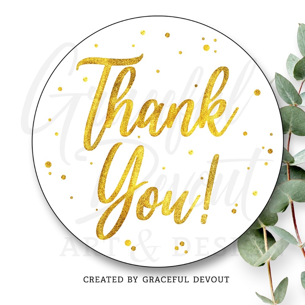 Thank You!- 2" (inches) (48ct.)  [GD117-48]